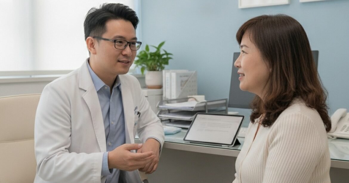吳芮醫師介紹安全重點，解析纖維母細胞活化法令紋改善